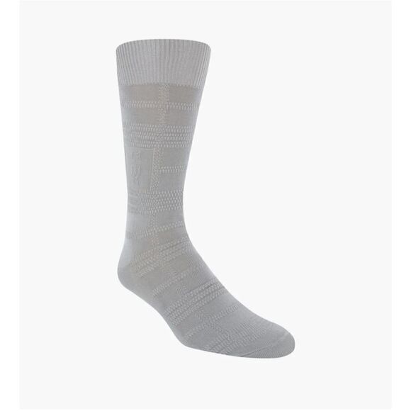 MEN'S STACY ADAMS LOGO PATTERN SOLID COLOR TONAL PLAID SILKY DRESS SOCK. GEM101 - Picture 1 of 4
